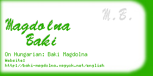 magdolna baki business card